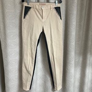 J brand cream and black pants